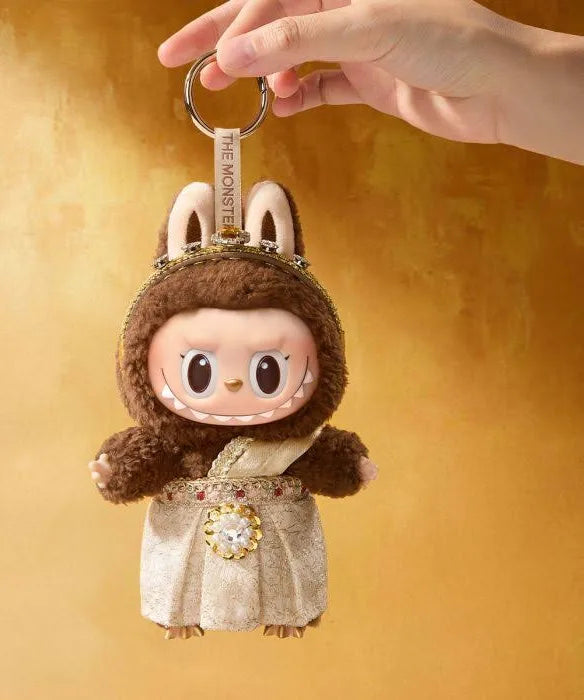 Labubu The Monster Series - Good Luck To You - Plush Keychain (Gold Robe Edition)