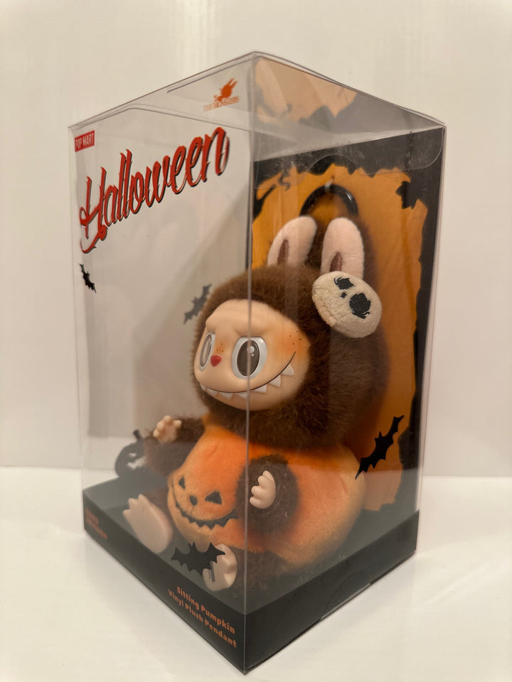Pop Mart Halloween Labubu – Sitting Pumpkin Vinyl Plush Pendant (Limited Edition)